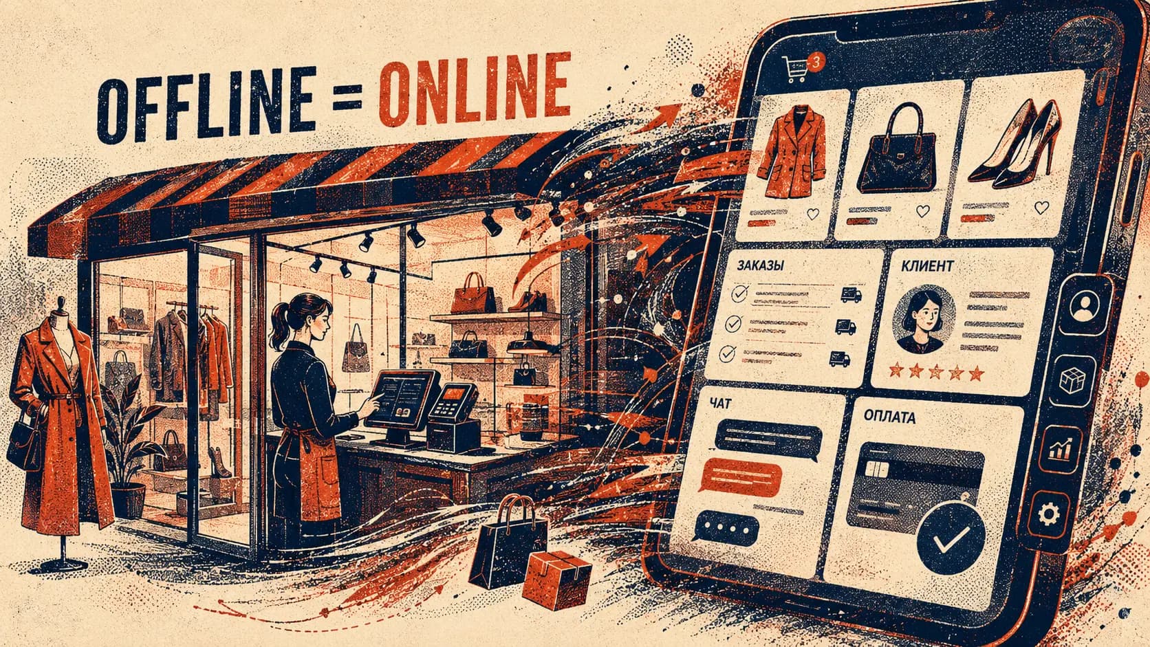 Оболочка для продаж в бутиках: офлайн = онлайн