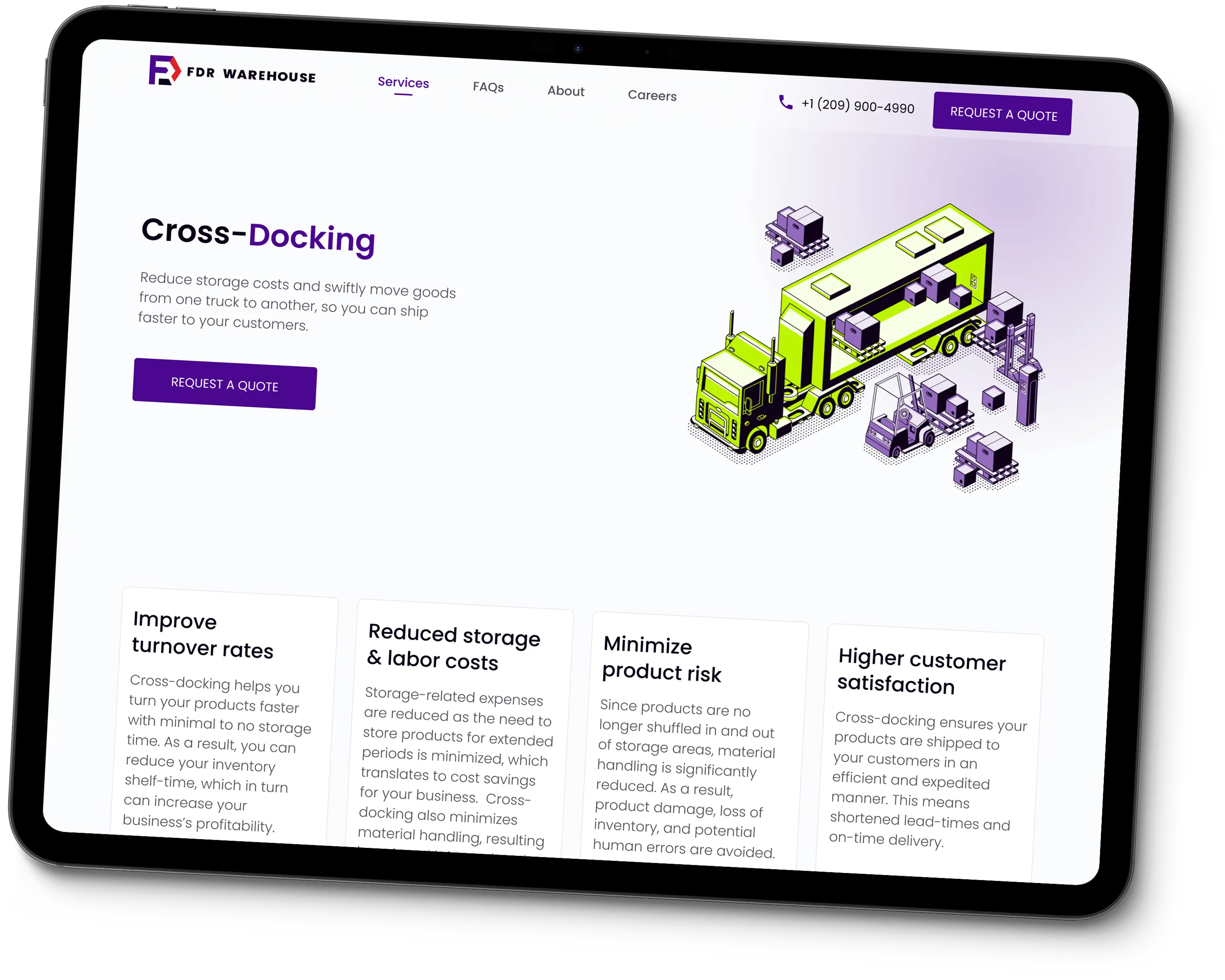 Скриншот интерфейса логистической компании