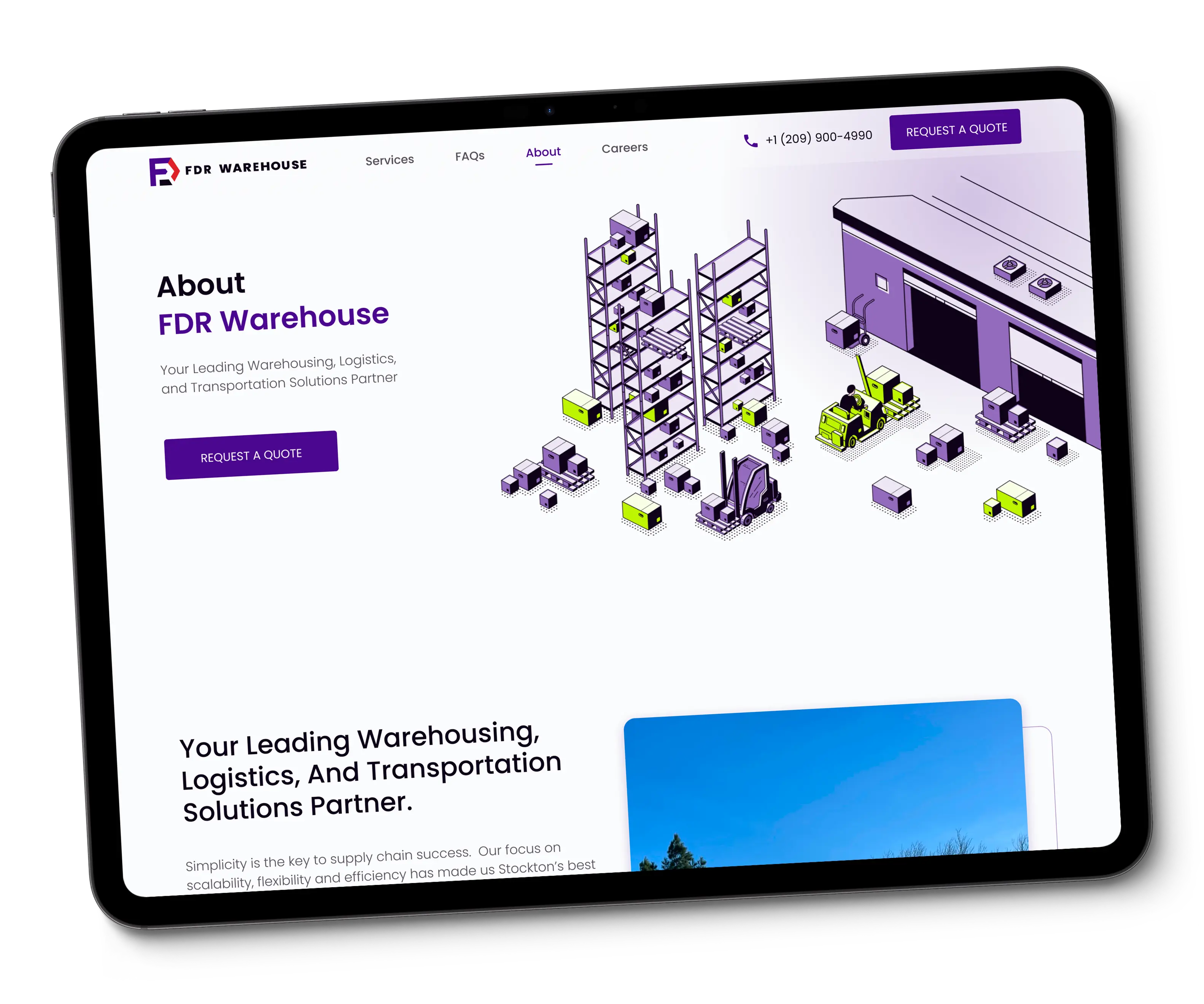 Скриншот интерфейса логистической компании