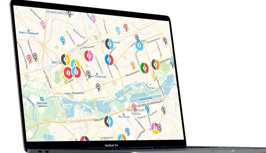 Скриншот интерфейса системы геовизуализации