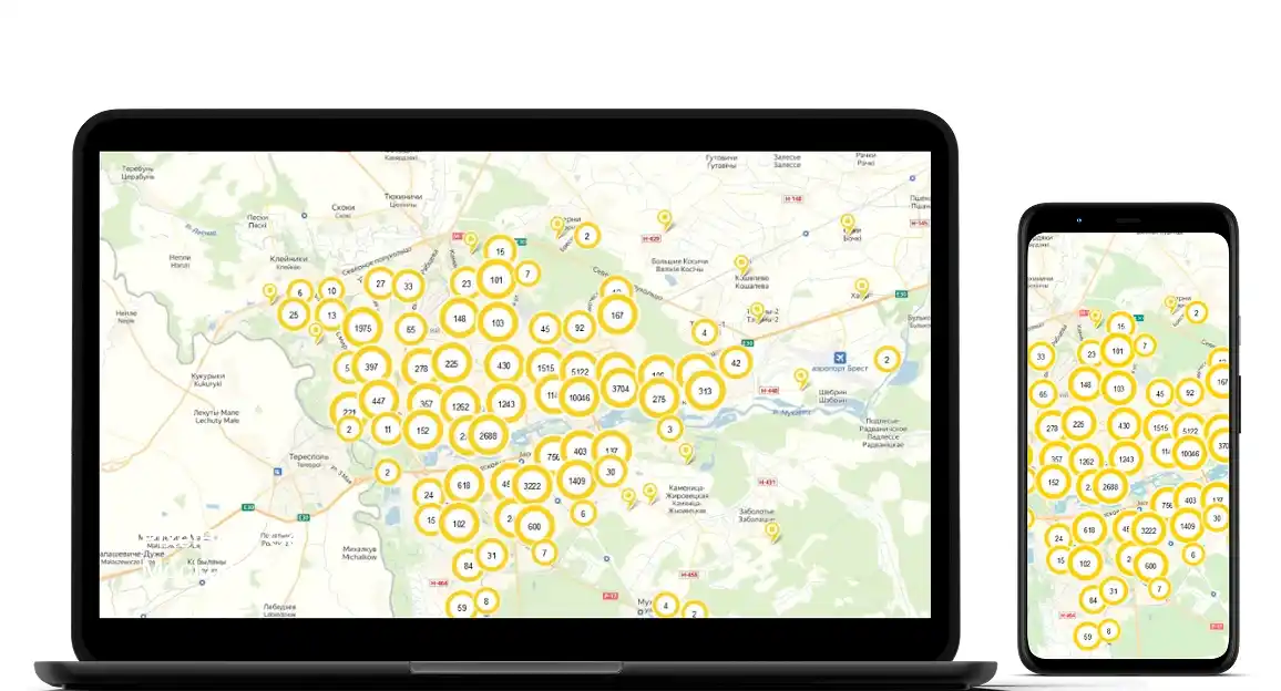 Скриншот интерфейса системы геовизуализации