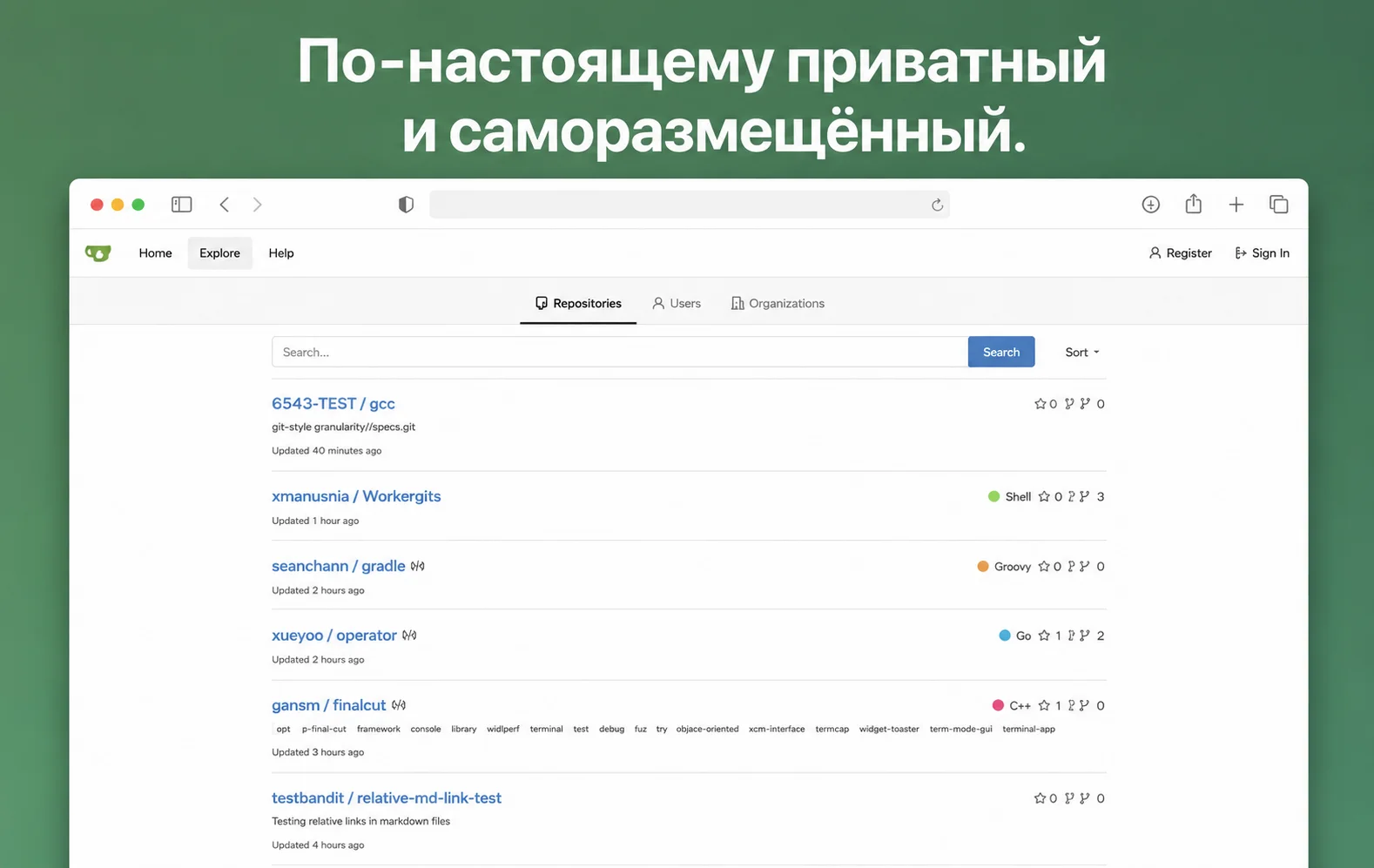 Gitea screenshot